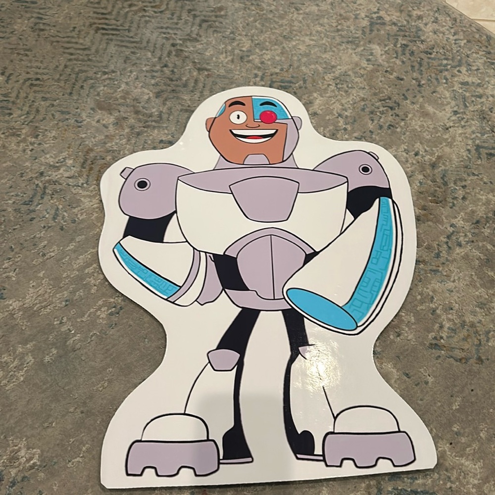 Cardboard Teen Titans Go character decorations